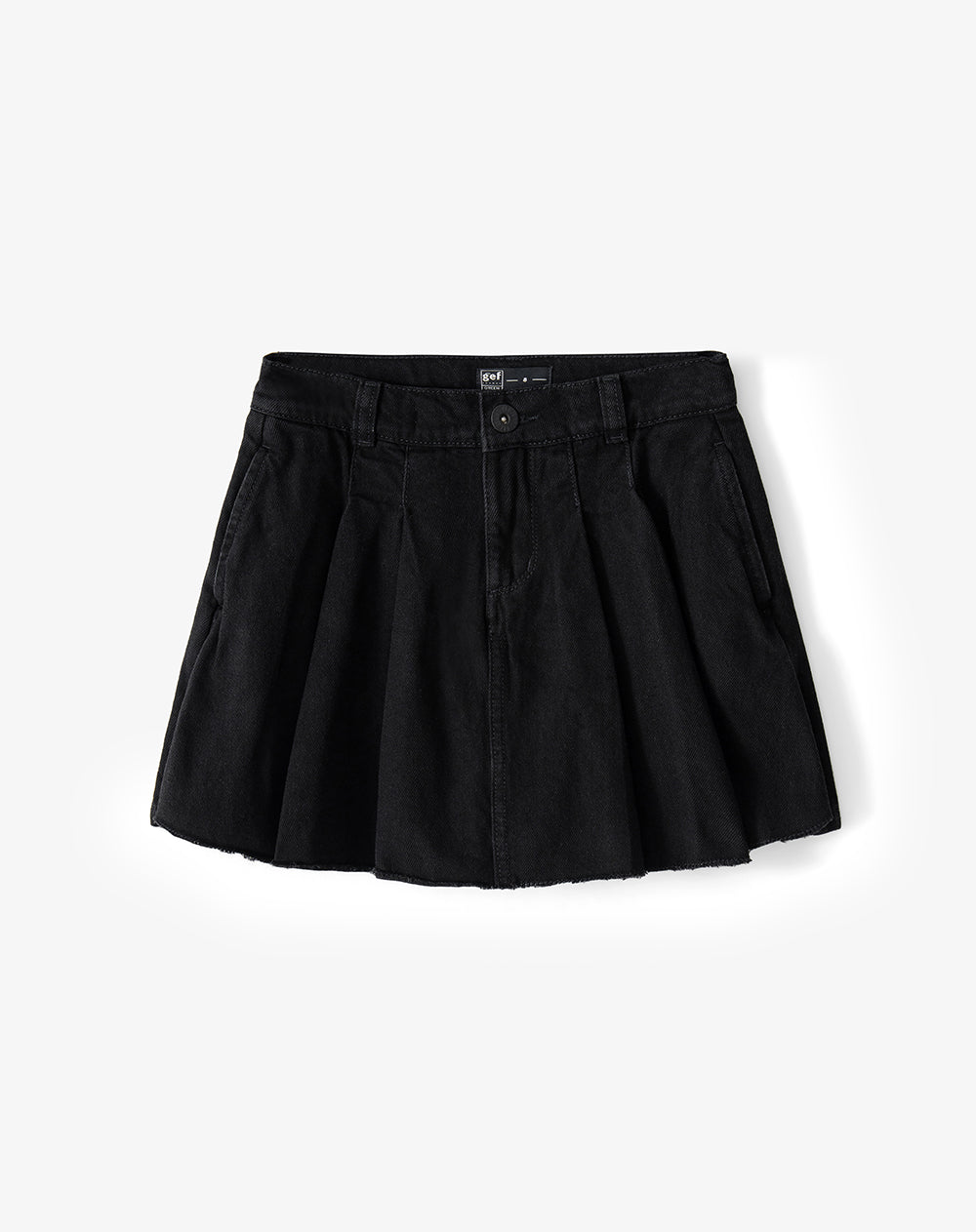 Falda corto tiro medio d im negro niña