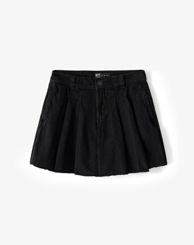 Falda corto tiro medio d im negro niña