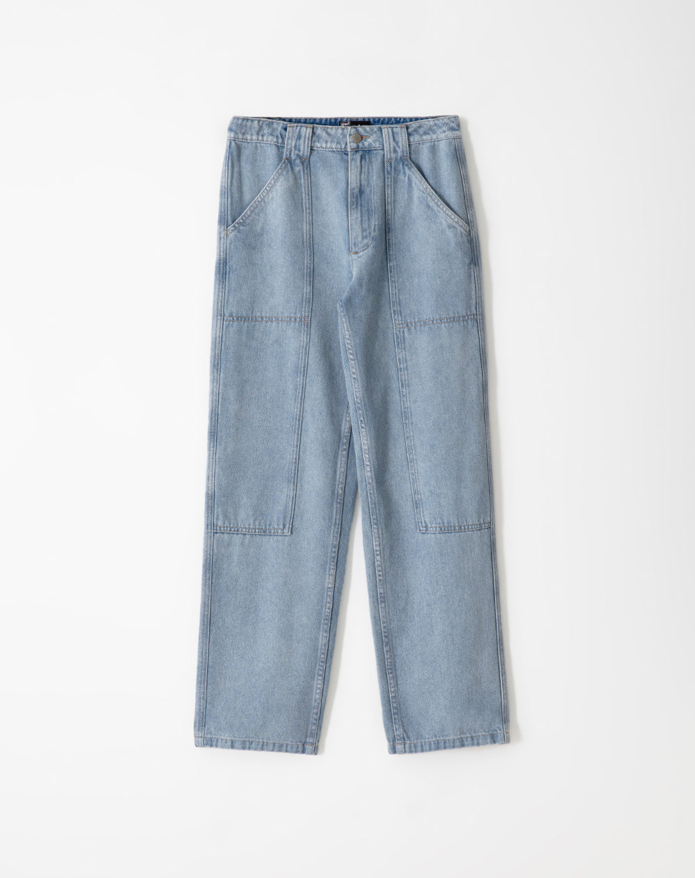 Jean regular fit tiro medio indigo claro