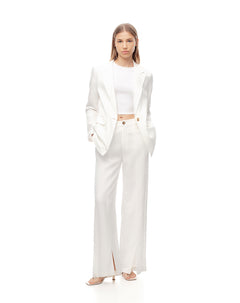 Pantalón Luko loose fit tiro alto blanco