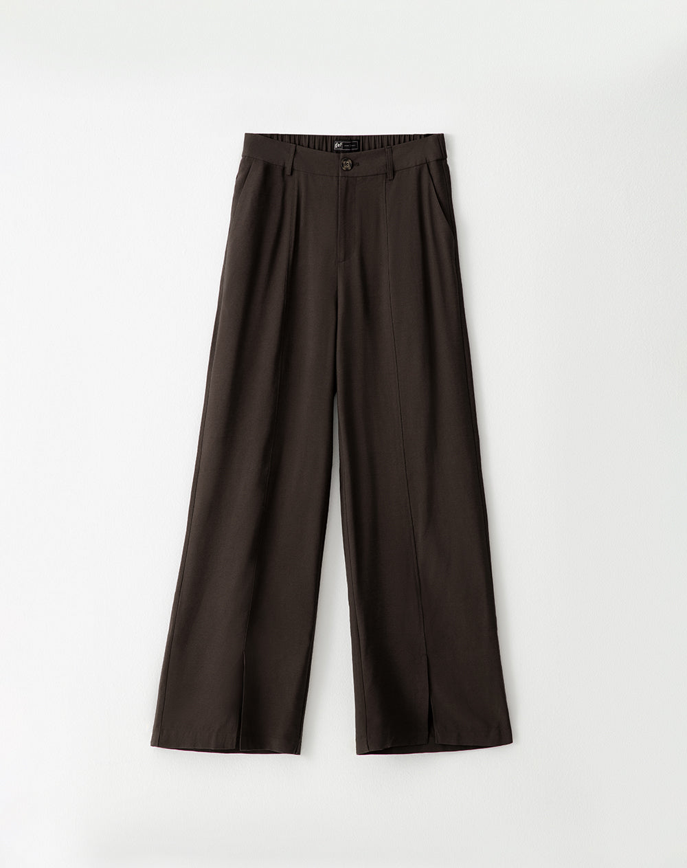 Pantalón loose fit tiro alto chocolate