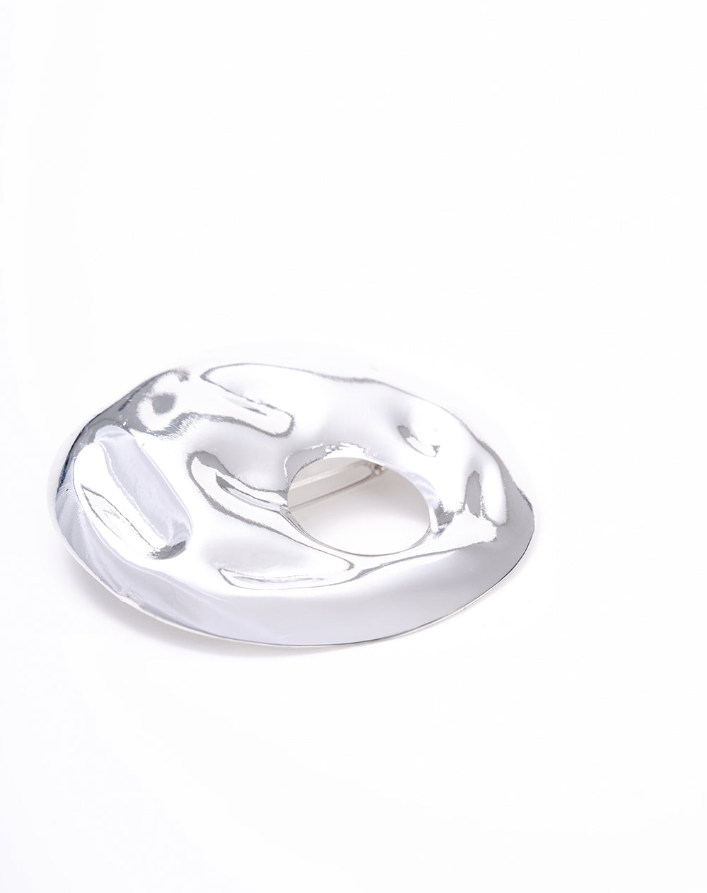 Prendedor abstracto plateado