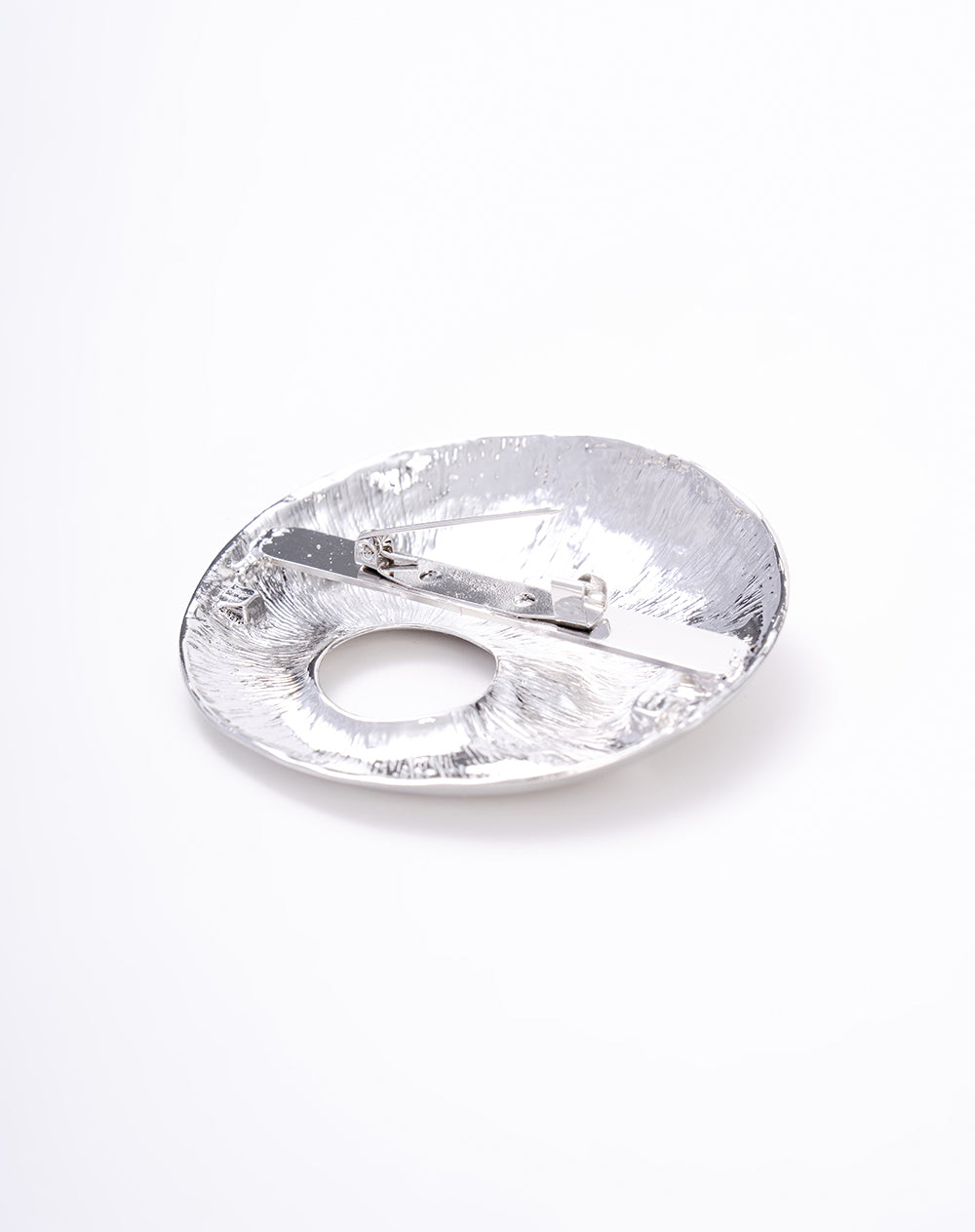 Prendedor abstracto plateado