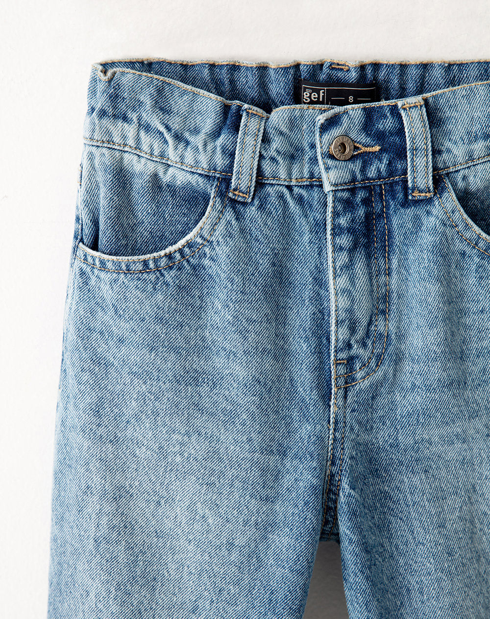 Jean mom fit fit tiro medio indigo