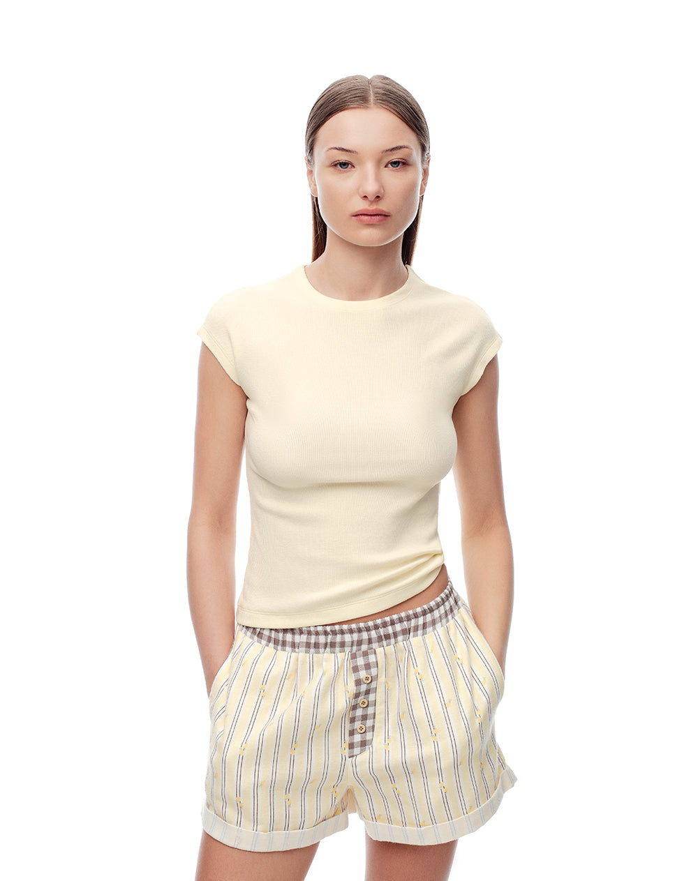 Camiseta relax amarilla mujer