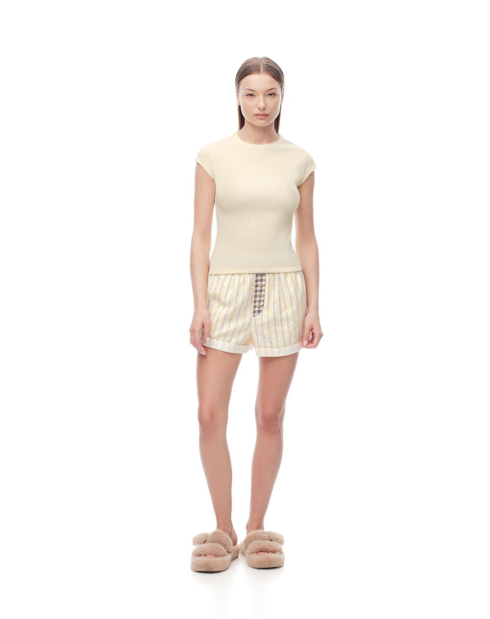 Camiseta relax amarilla mujer