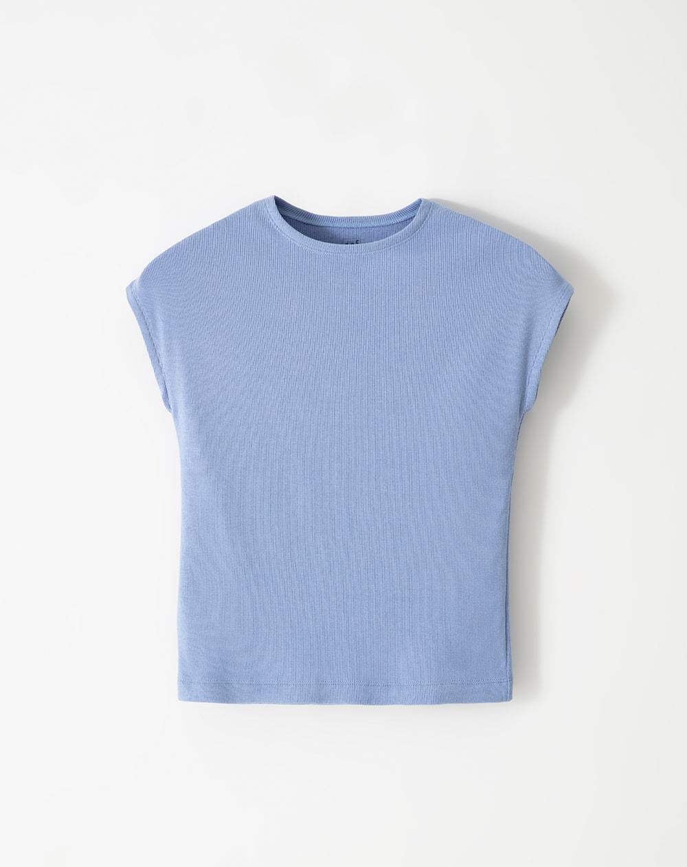 Camiseta slim fit manga corta azul