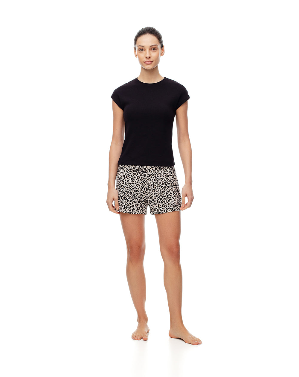 Camiseta relax negra mujer