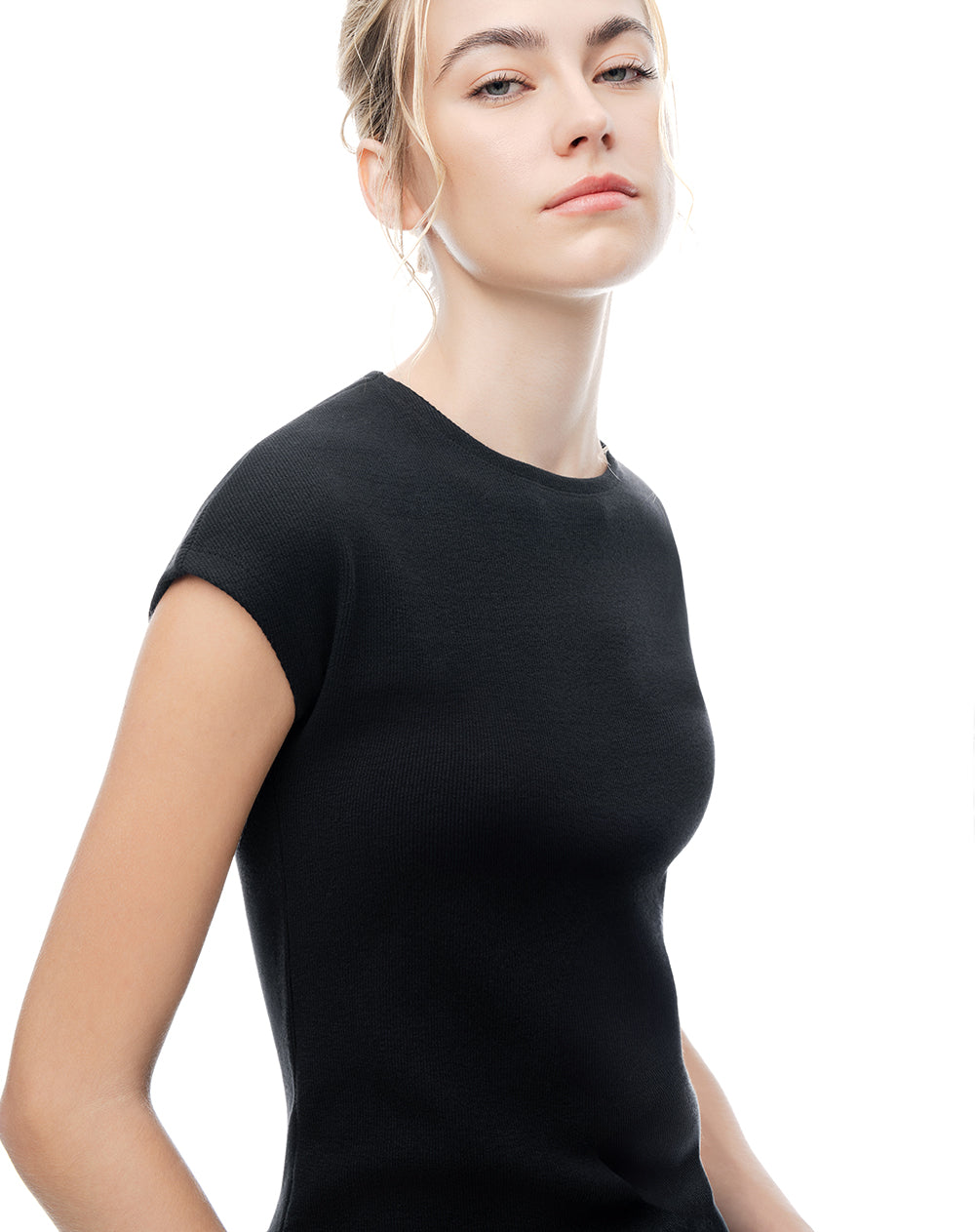 Camiseta relax negra mujer