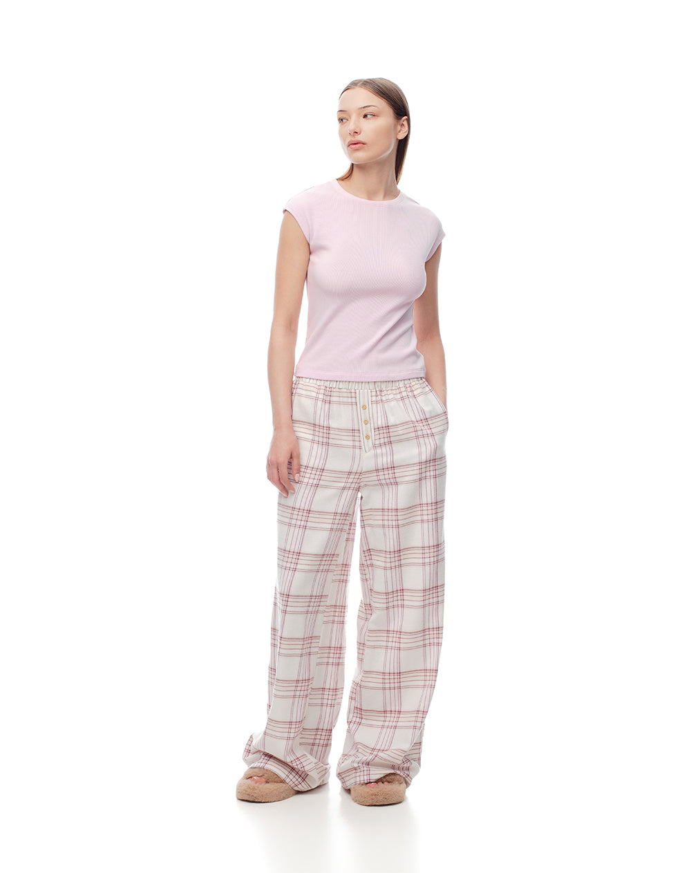 Camiseta relax rosado mujer
