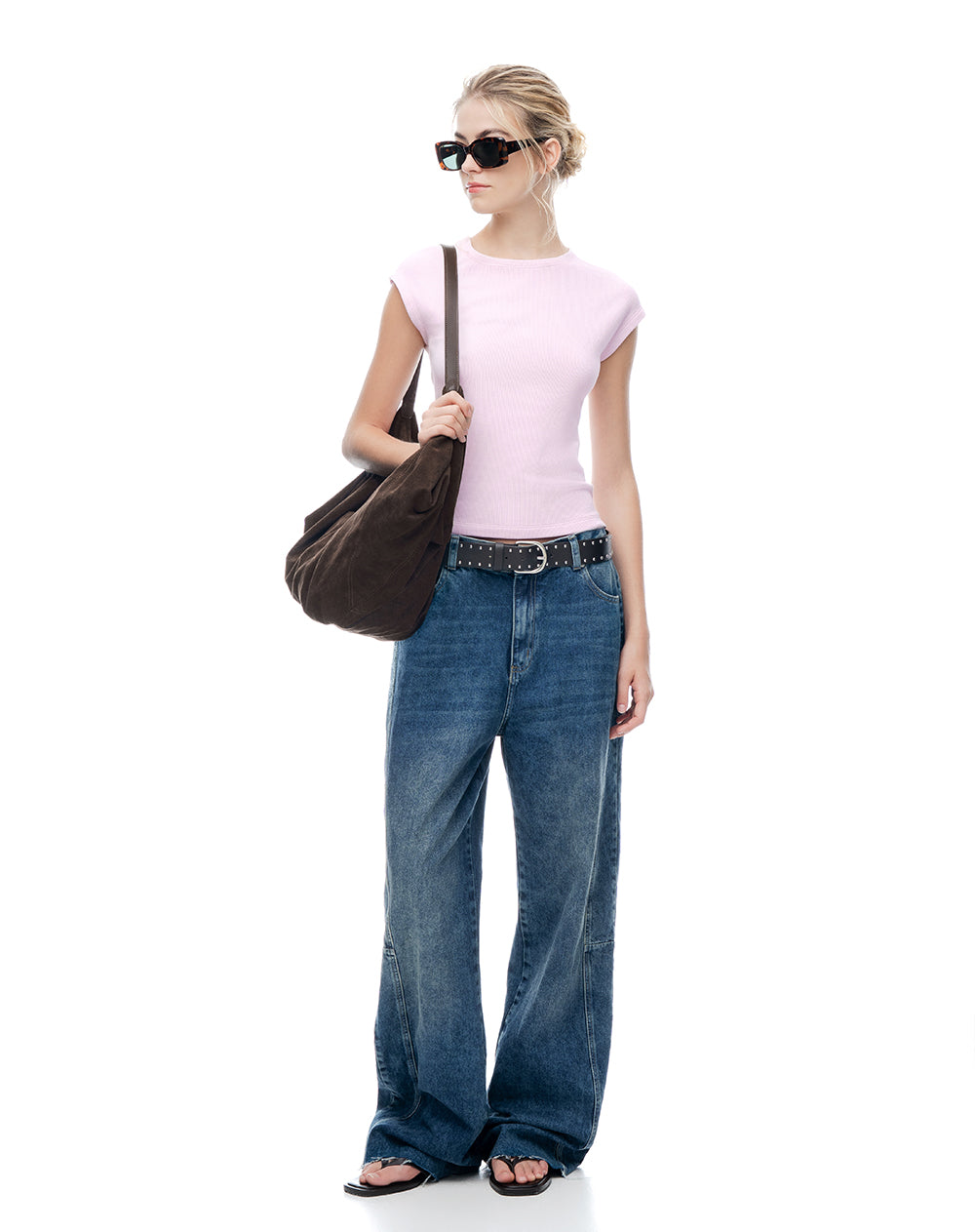 Camiseta relax rosado mujer