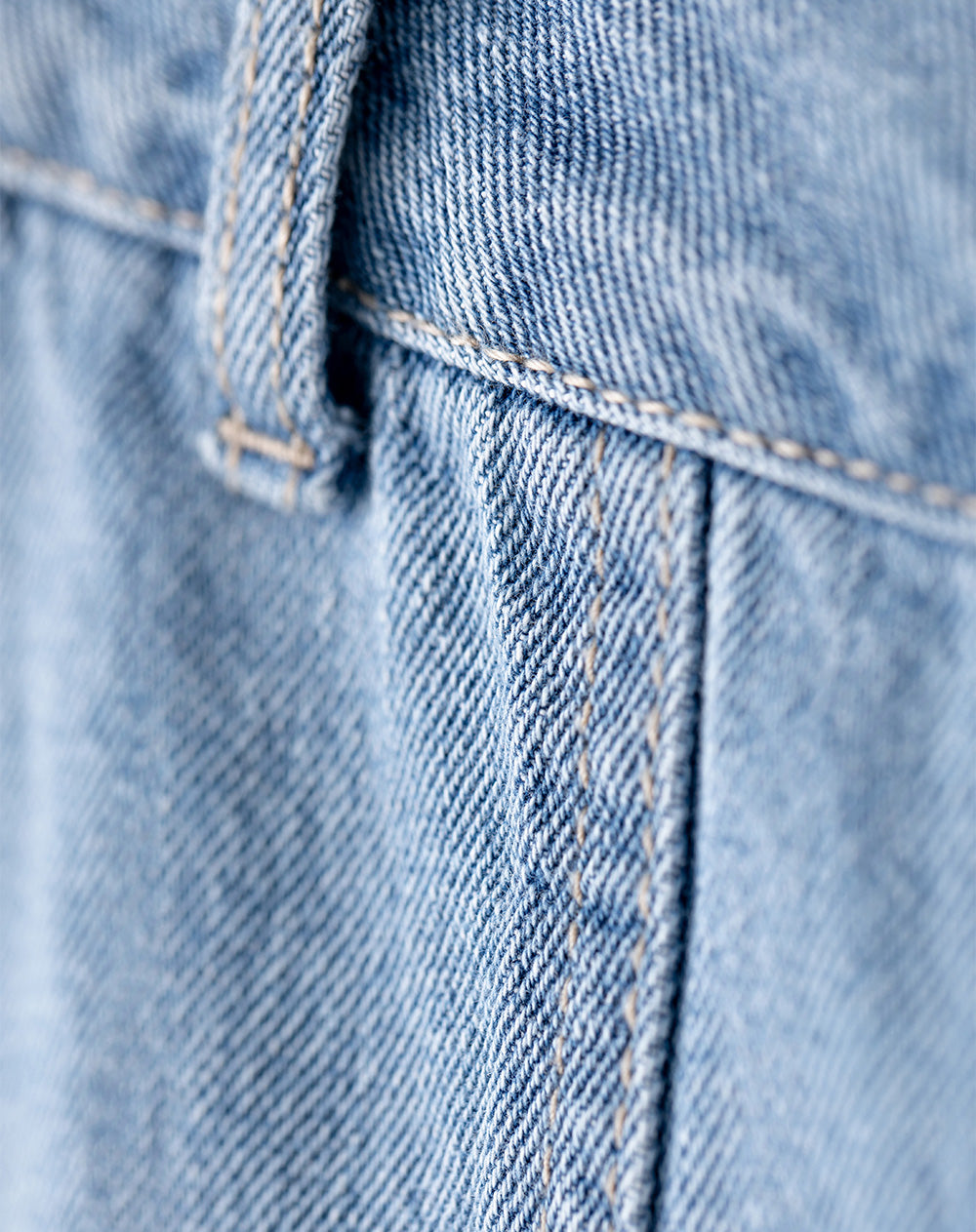 Short tiro alto denim índigo medio mujer