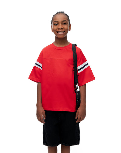 Camiseta regular algodón roja niño