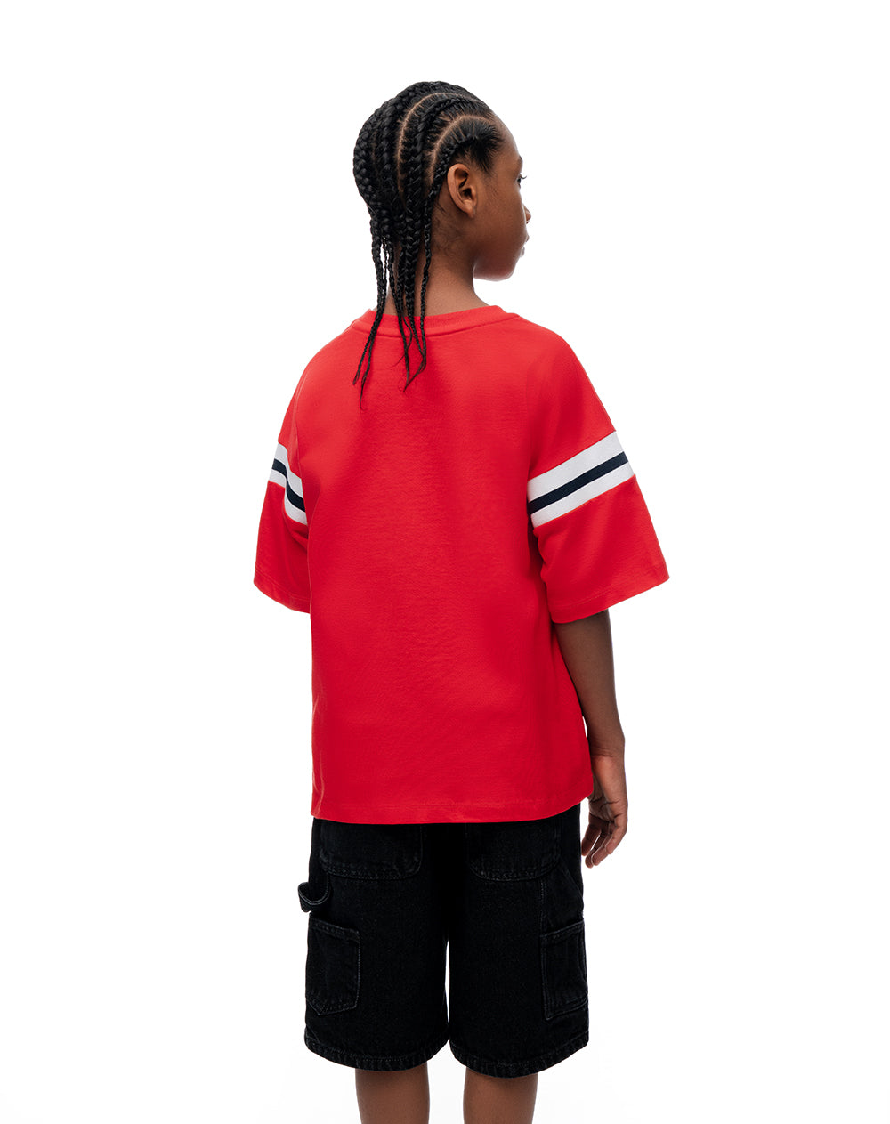 Camiseta regular algodón roja niño