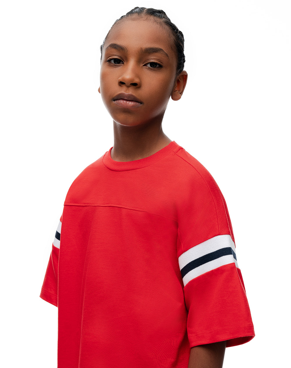 Camiseta regular algodón roja niño