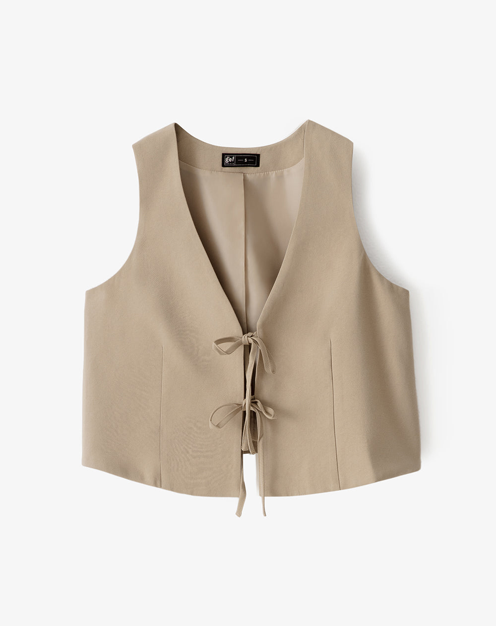 Chaleco loose fit sin capucha khaki