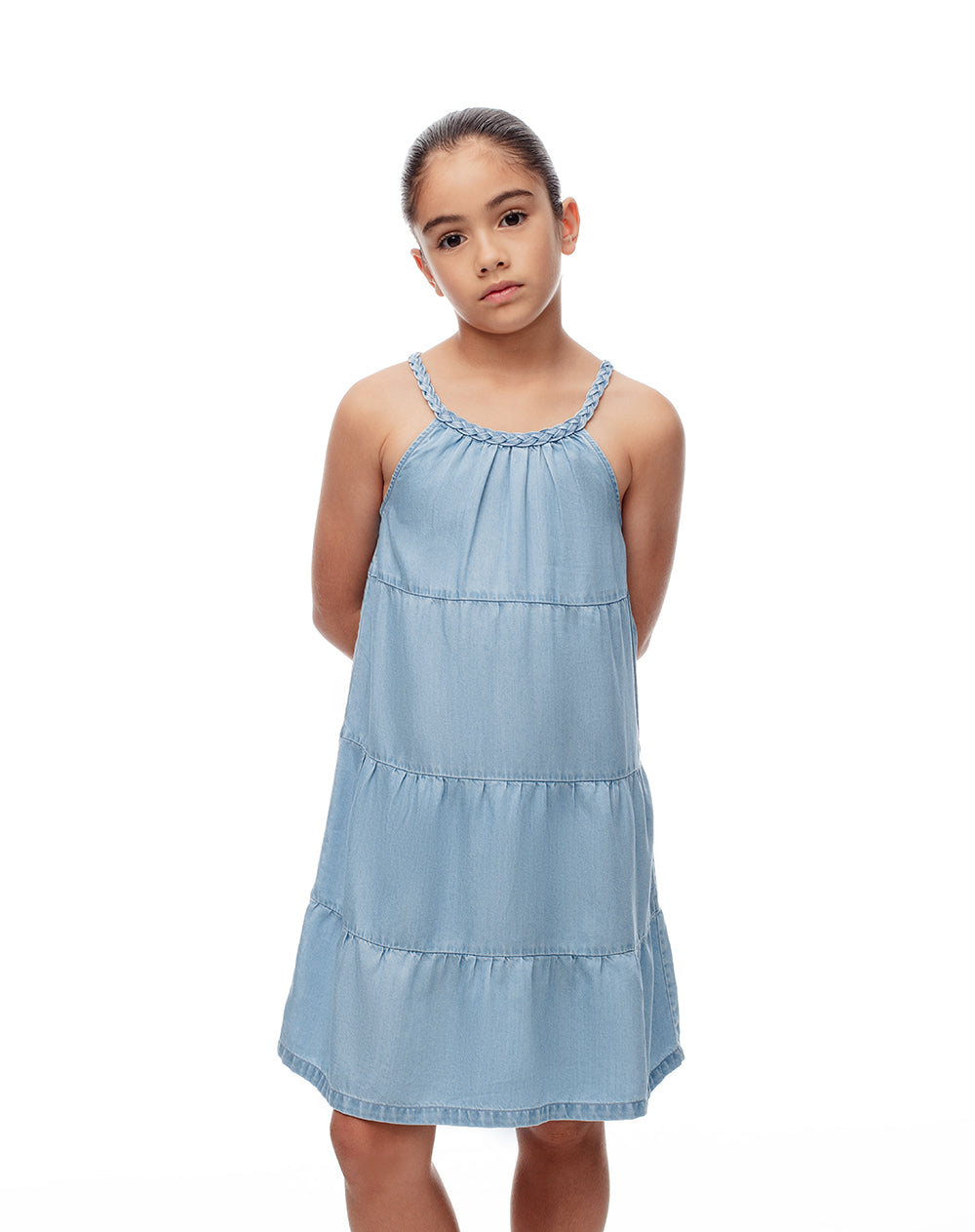 Vestido corto indigo medio