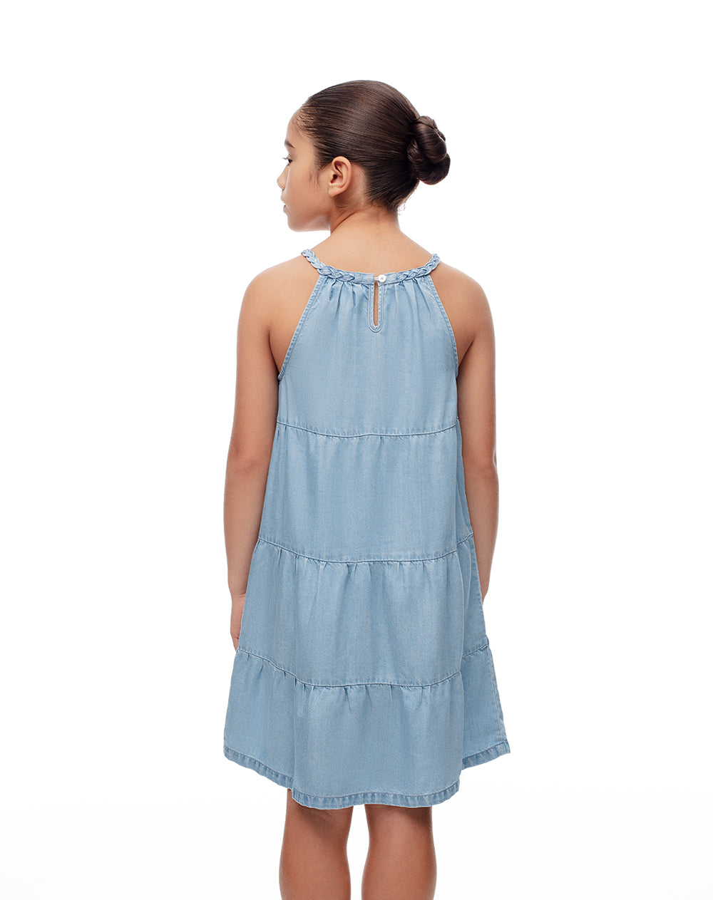 Vestido corto indigo medio