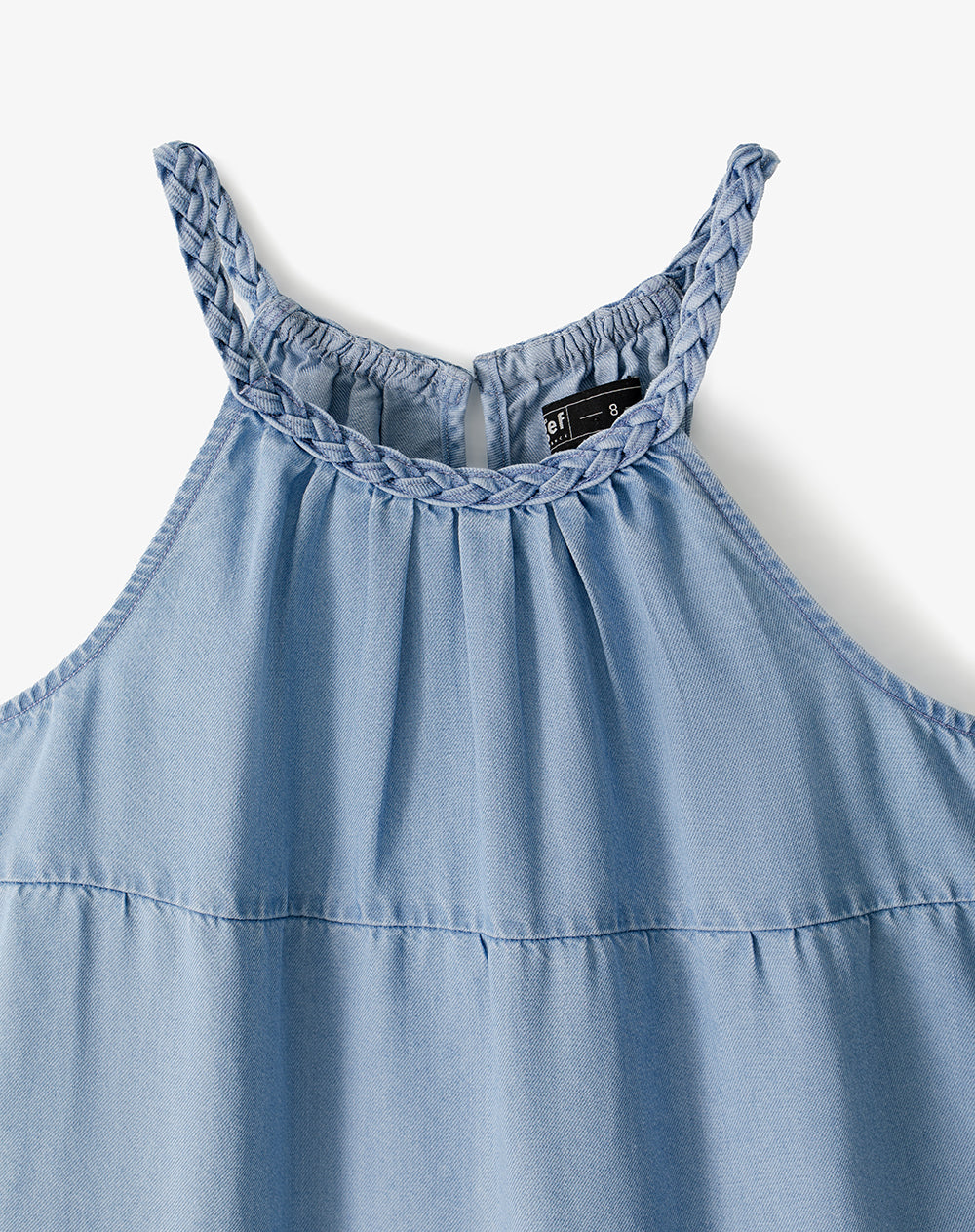 Vestido corto bloques índigo niña