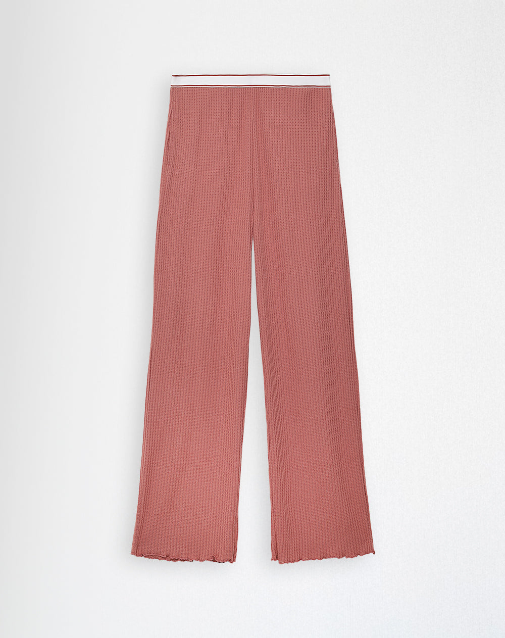 Pantalón regular fit tiro alto rojo