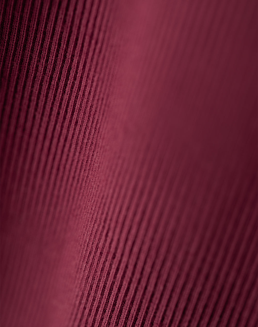 Camiseta slim sin mangas rib algodón vino tinto mujer