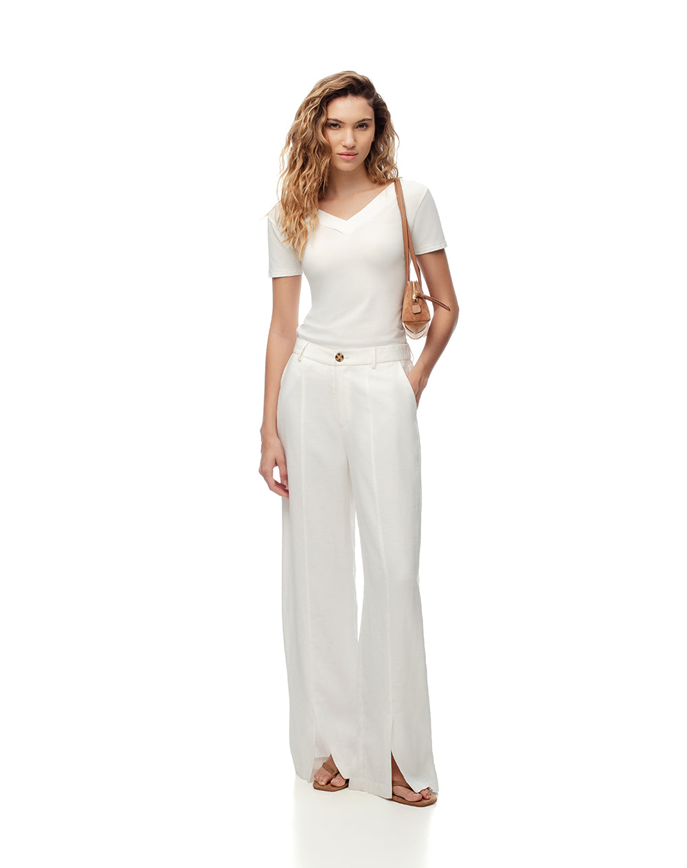 Camiseta regular uso 2 en 1 blanca mujer