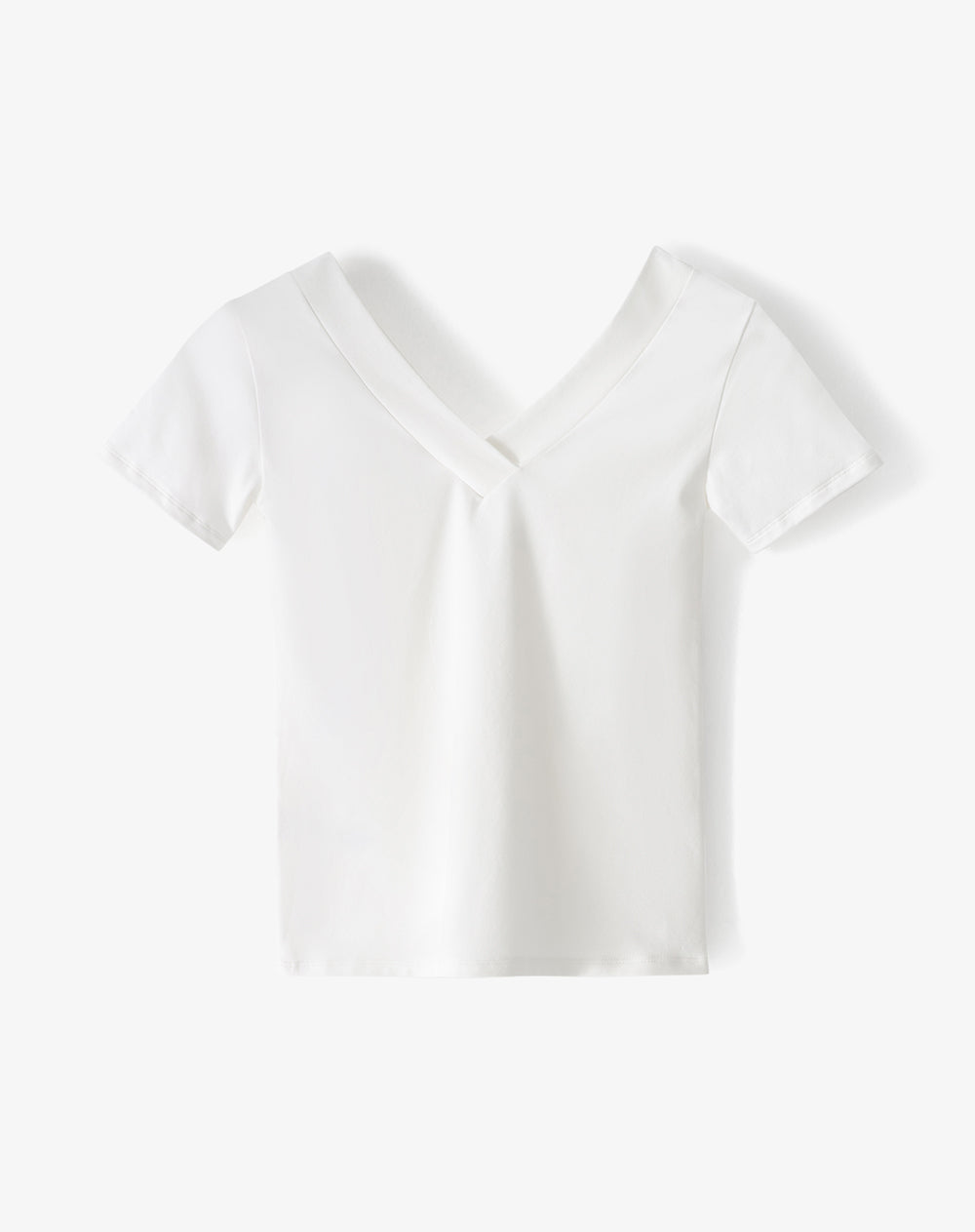 Camiseta regular uso 2 en 1 blanca mujer