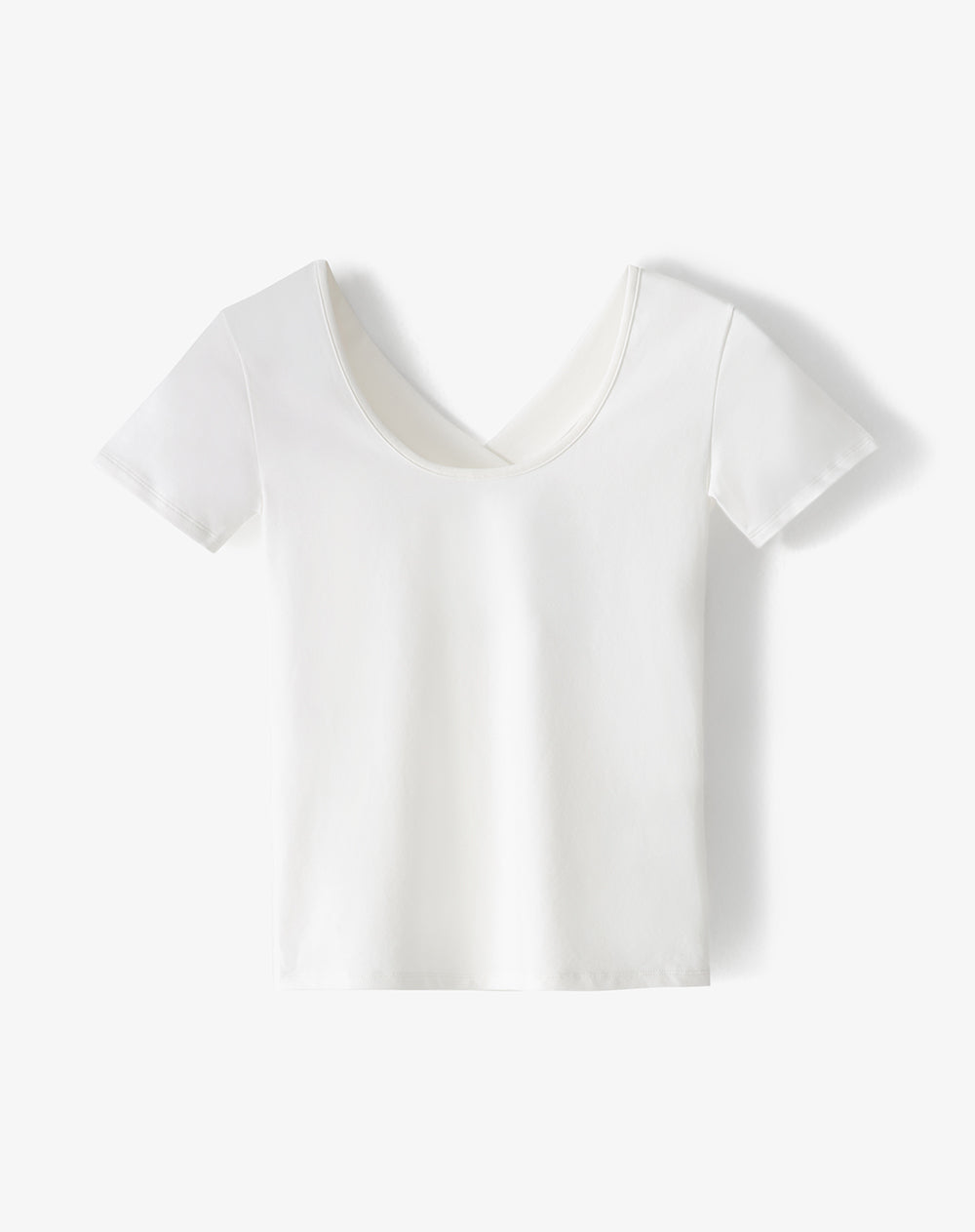 Camiseta regular uso 2 en 1 blanca mujer