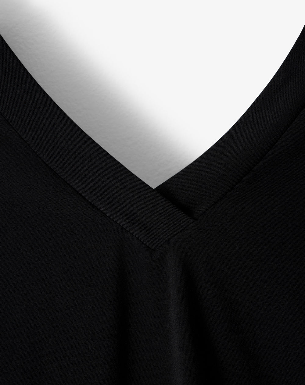 Camiseta regular uso 2 en 1 negra mujer