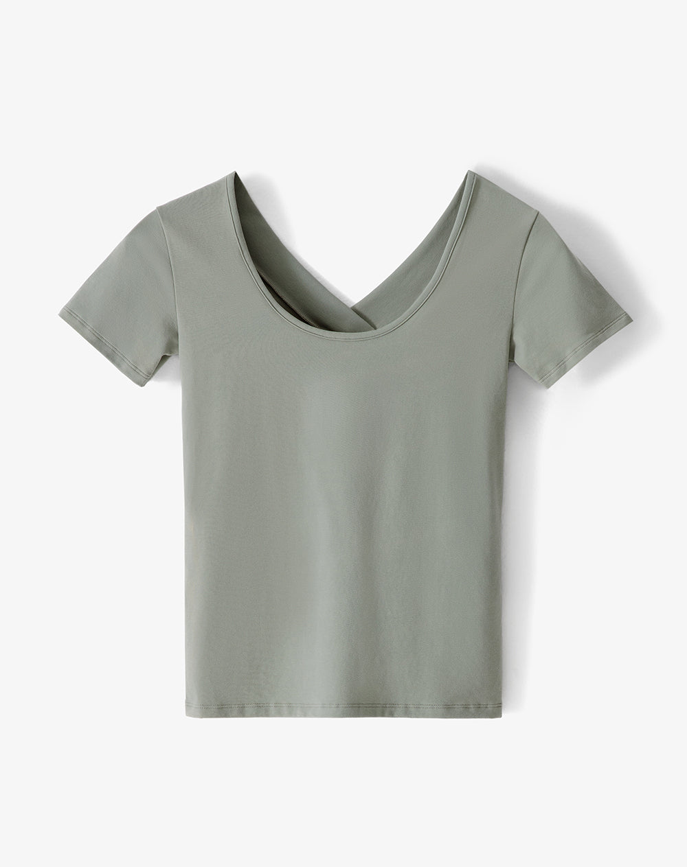 Camiseta regular uso 2 en 1 verde mujer