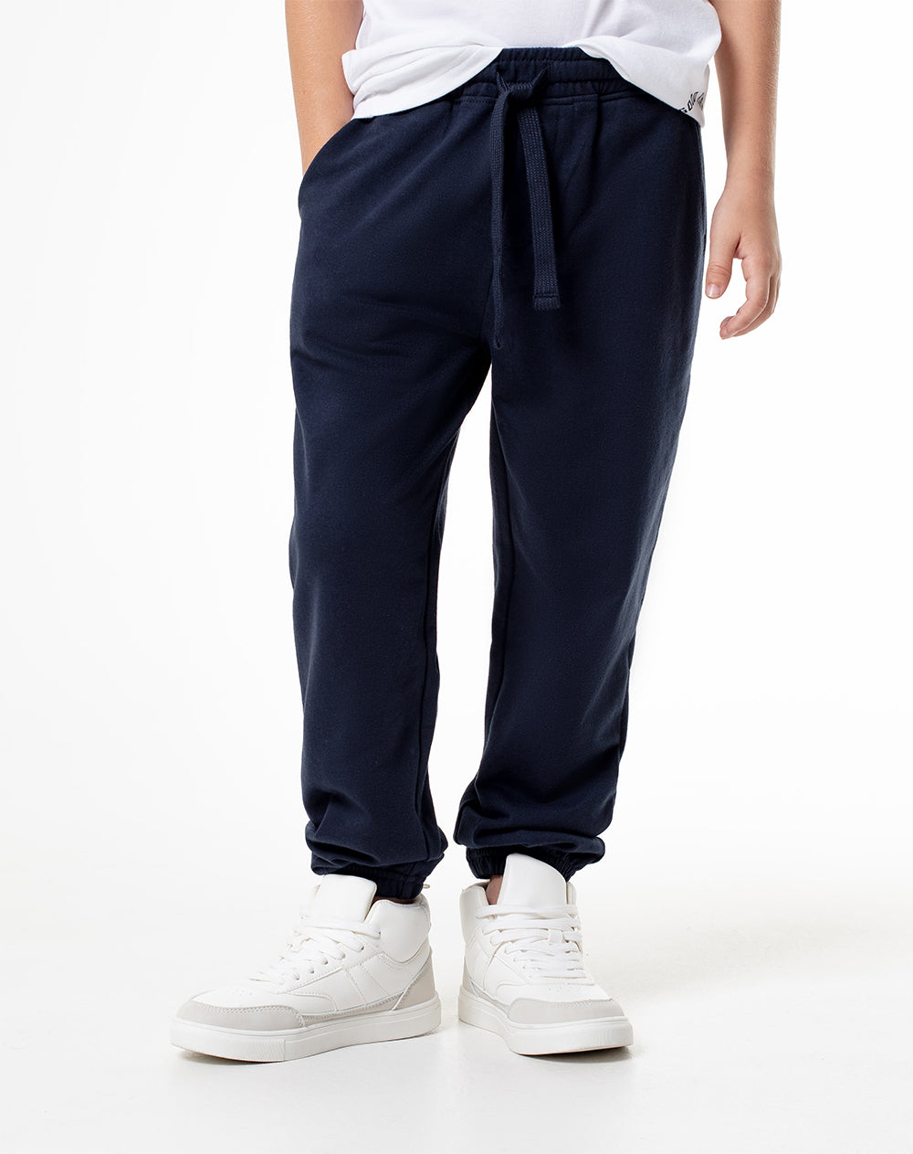 Jogger Luvan regular fit tiro medio azul