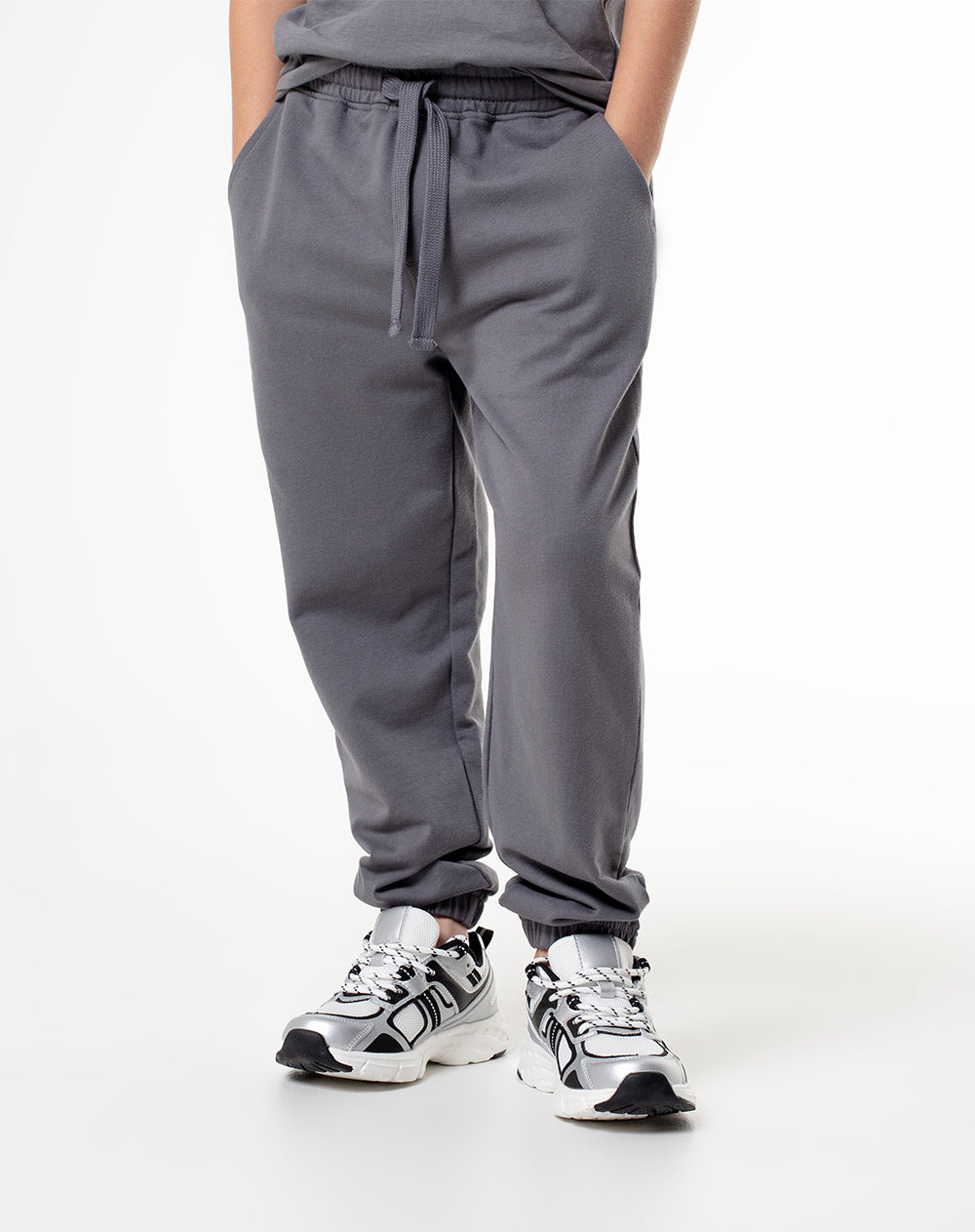 Jogger Luvan regular fit tiro medio gris