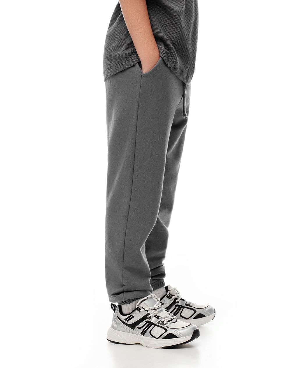 Jogger Luvan regular fit tiro medio gris