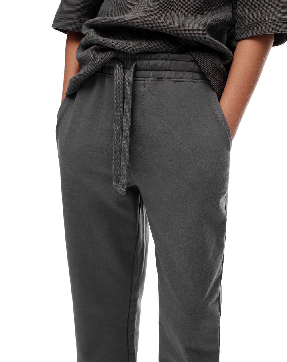 Jogger Luvan regular fit tiro medio gris