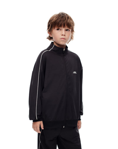 Chaqueta regular negra niño