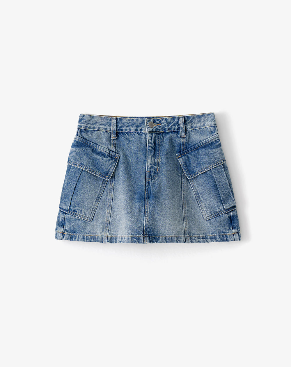 Falda short tiro medio índigo oscuro mujer