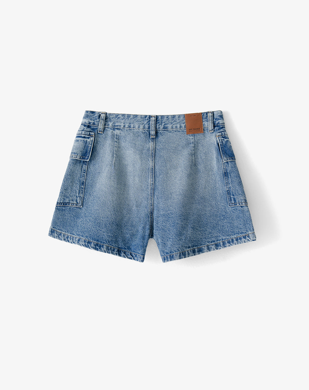 Falda short tiro medio índigo oscuro mujer