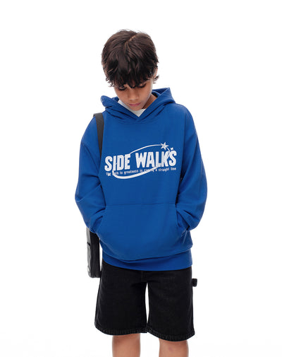 Buzo tipo hoddie azul niño