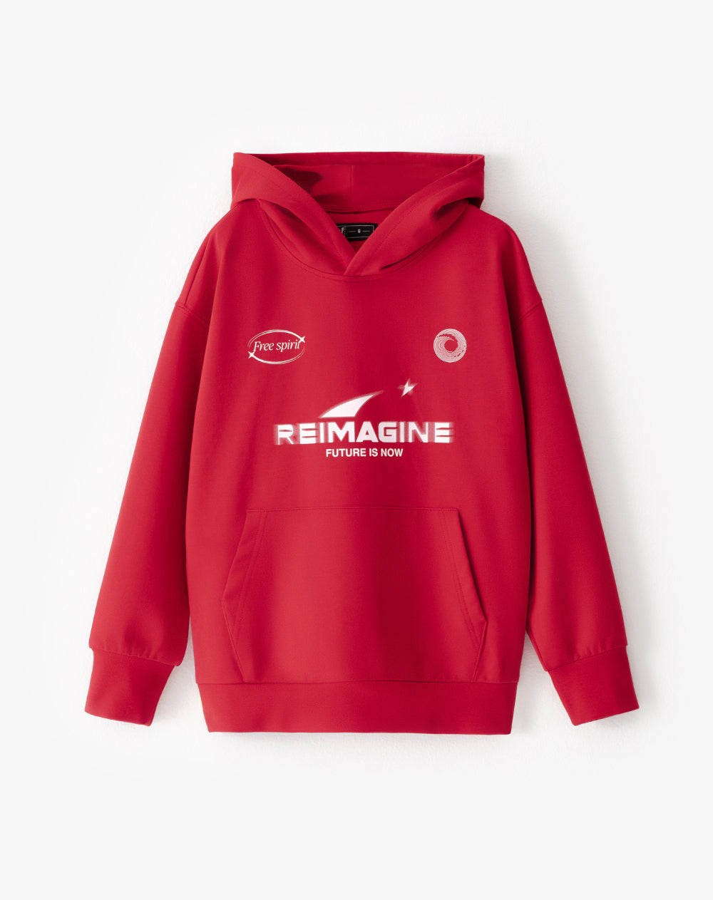 Buzo tipo hoddie rojo niño