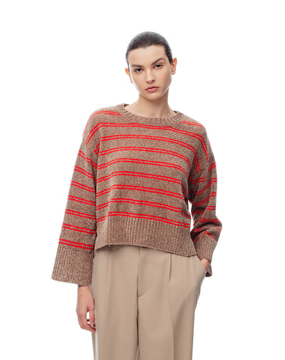 Suéter oversize rayas mujer