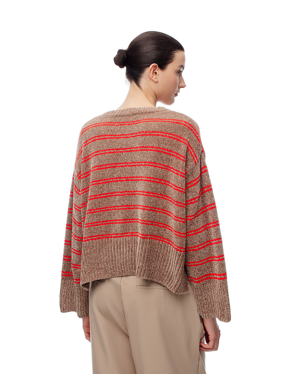 Suéter oversize rayas mujer