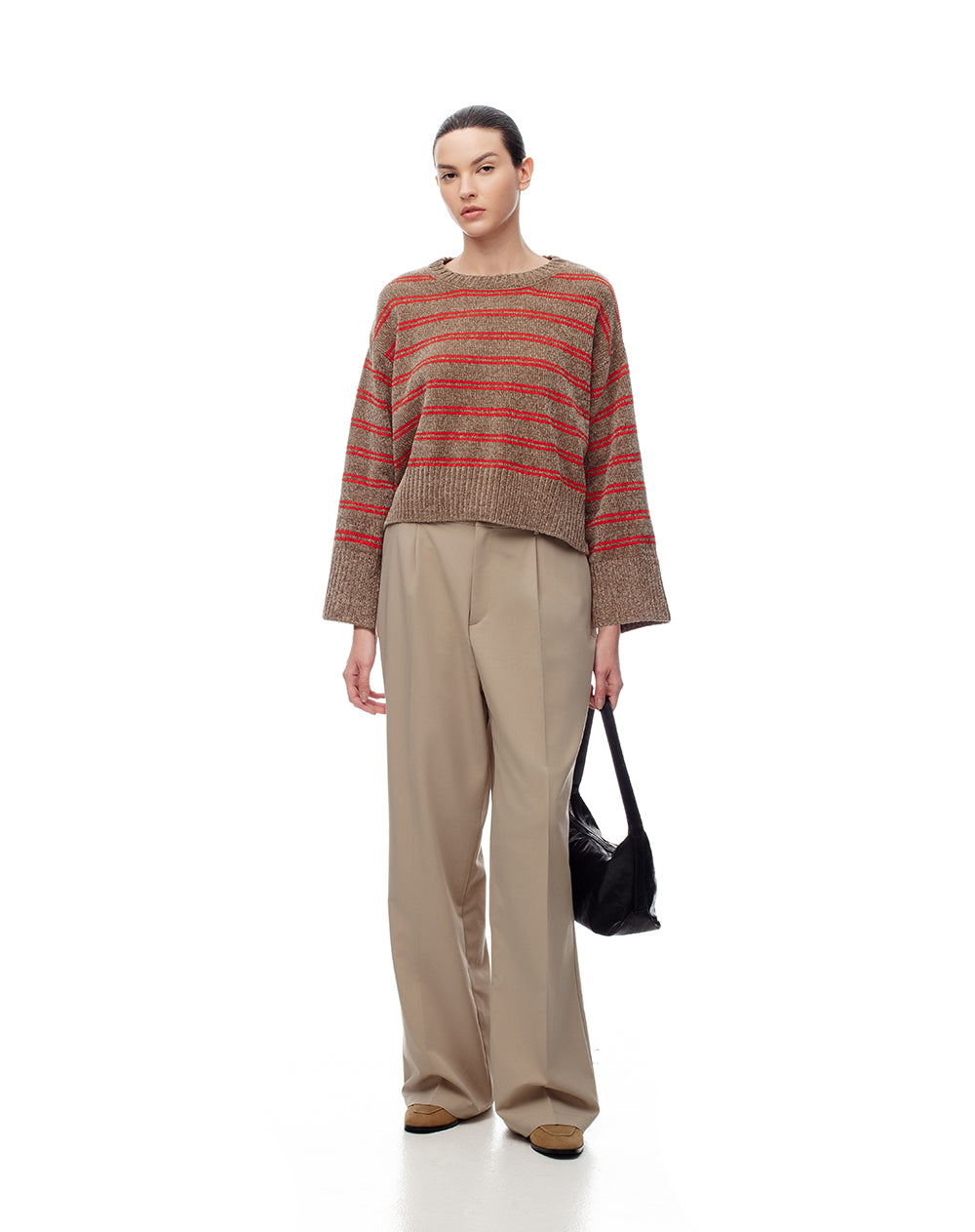 Suéter oversize rayas mujer