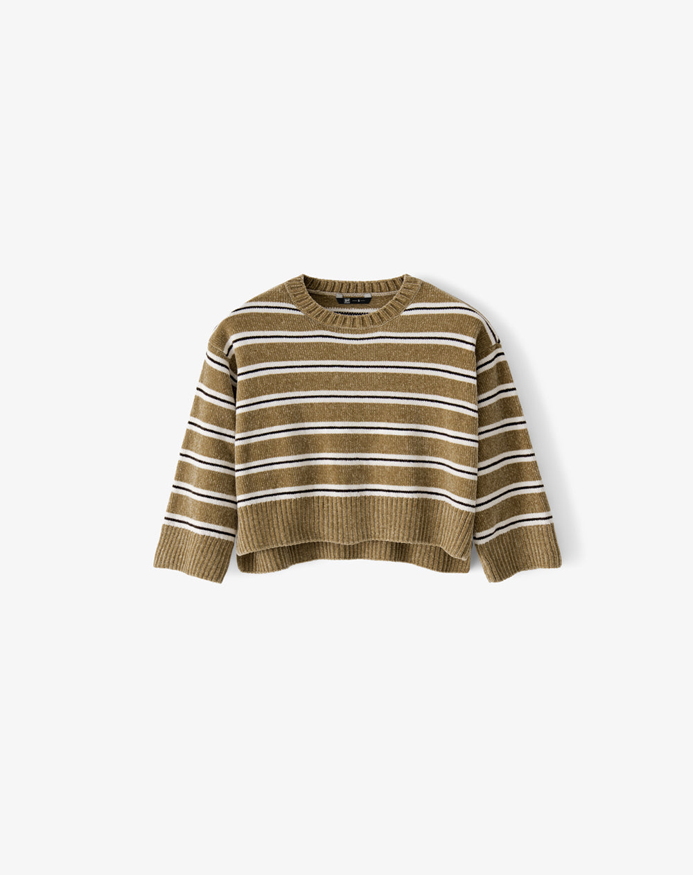 Buzo oversize caqui rayas mujer