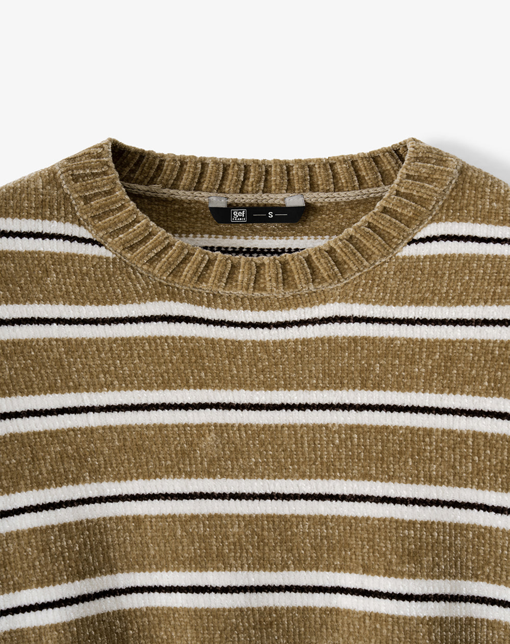Buzo oversize caqui rayas mujer