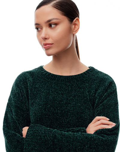 Suéter oversize verde mujer