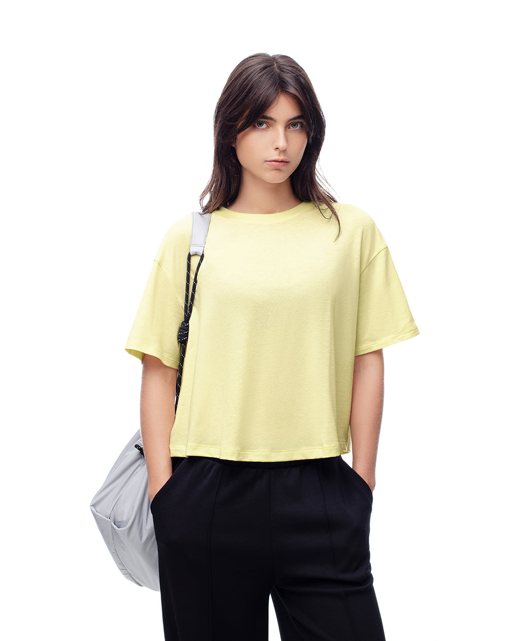 Camiseta regular fit manga corta amarilla