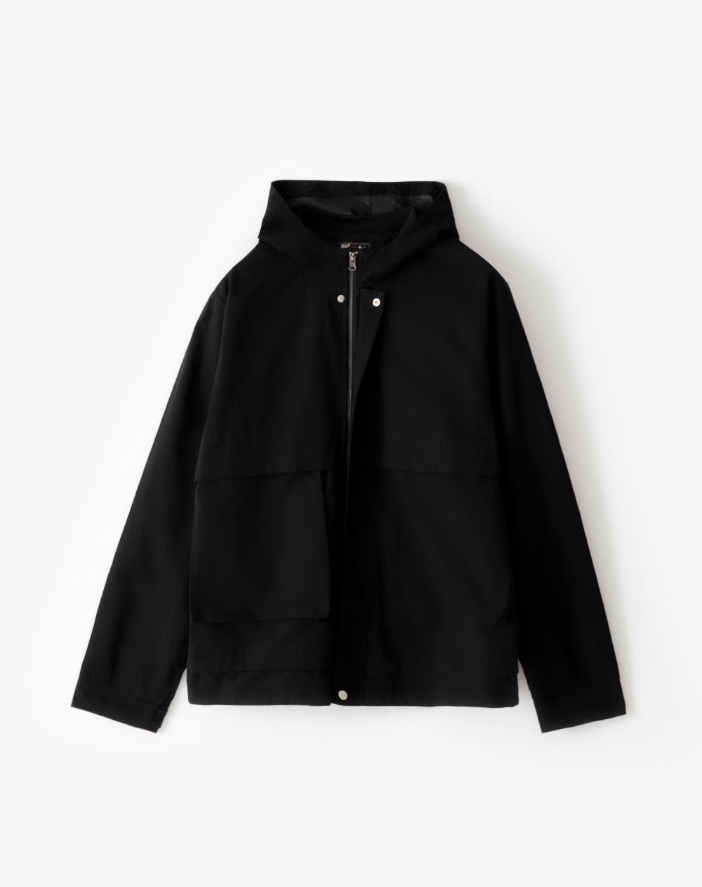 Chaqueta regular fit con capucha negra