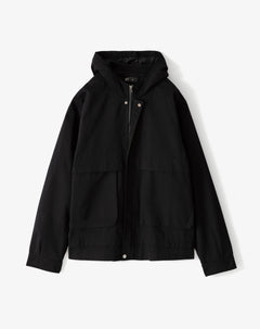 Chaqueta parka regular algodón negra hombre