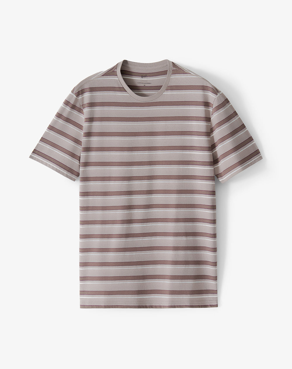 Pijama relaxed manga corta taupe rayas hombre