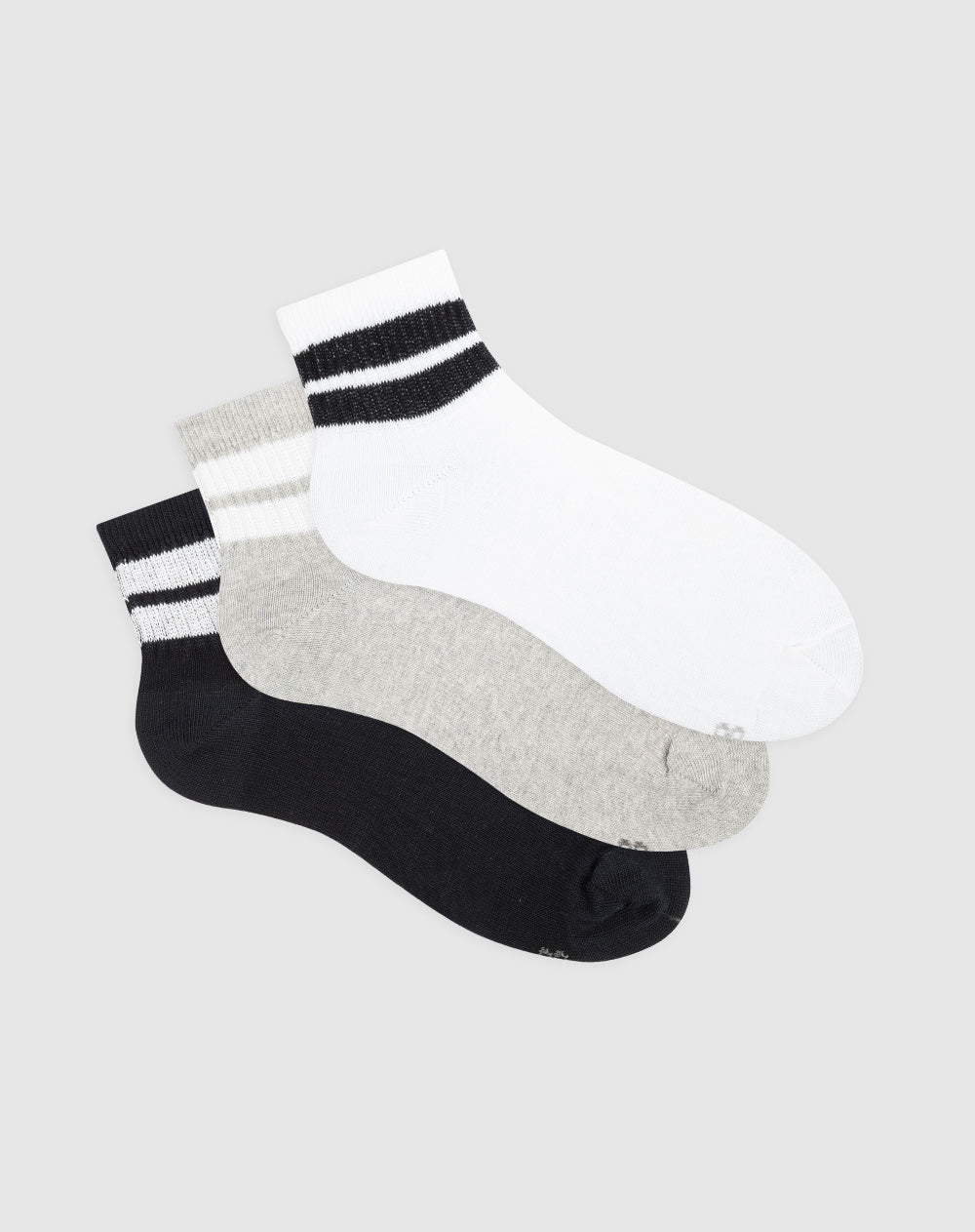 Medias para hombre tobilleras algodón pack x3unds surtidas